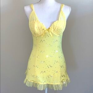 Victoria’s Secret Sequin Tulle Babydoll Slip